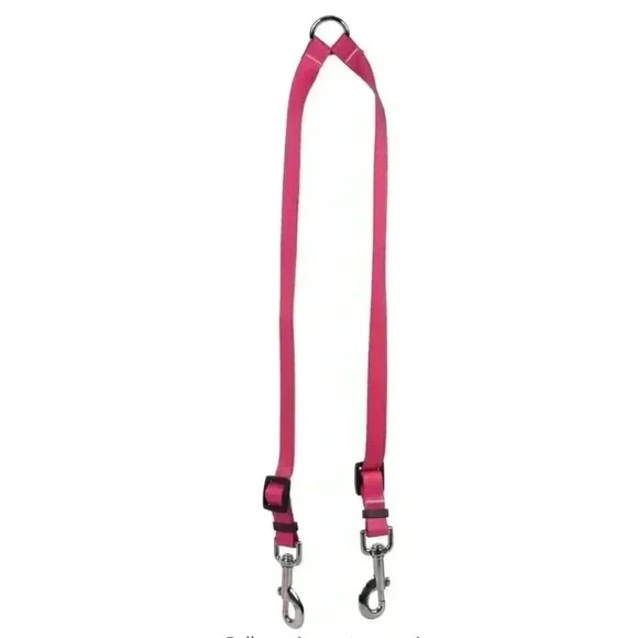 Yellow Dog Other - Yellow Dog Design Magenta Simple Solid Coupler Dog Leash, Large-1" Wide and 12 t